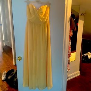 Floor length buttercup dress
